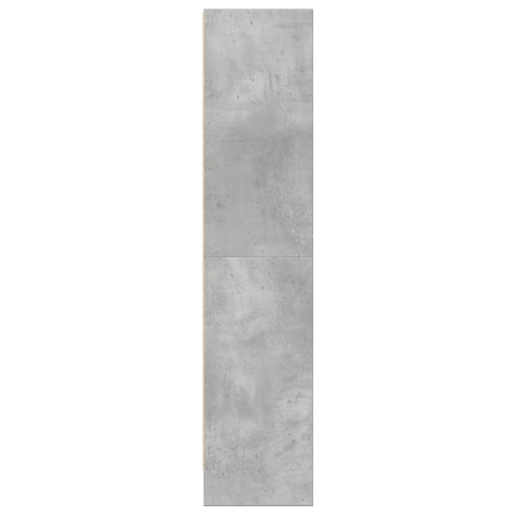 betonszürke szerelt fa könyvespolc 60 x 24 x 109 cm