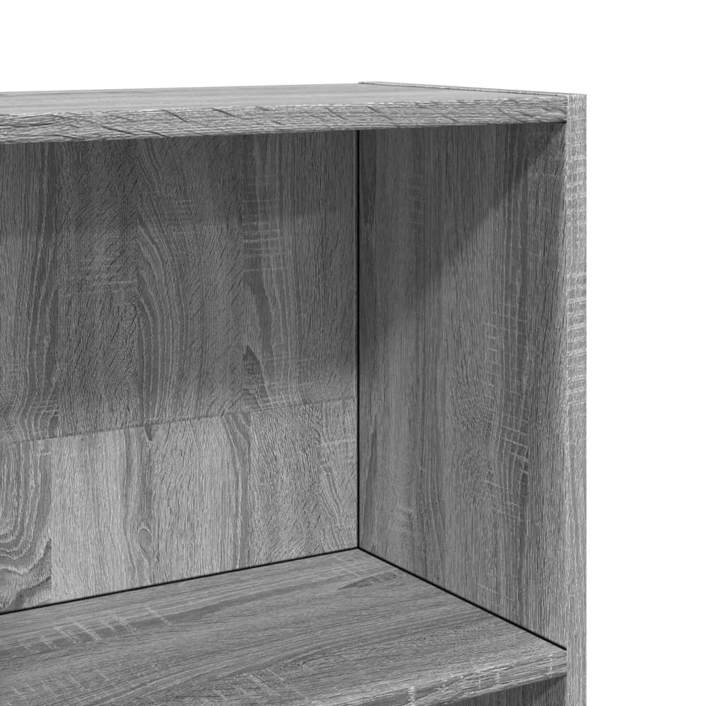 szürke sonoma színű szerelt fa könyvespolc 60 x 24 x 143 cm
