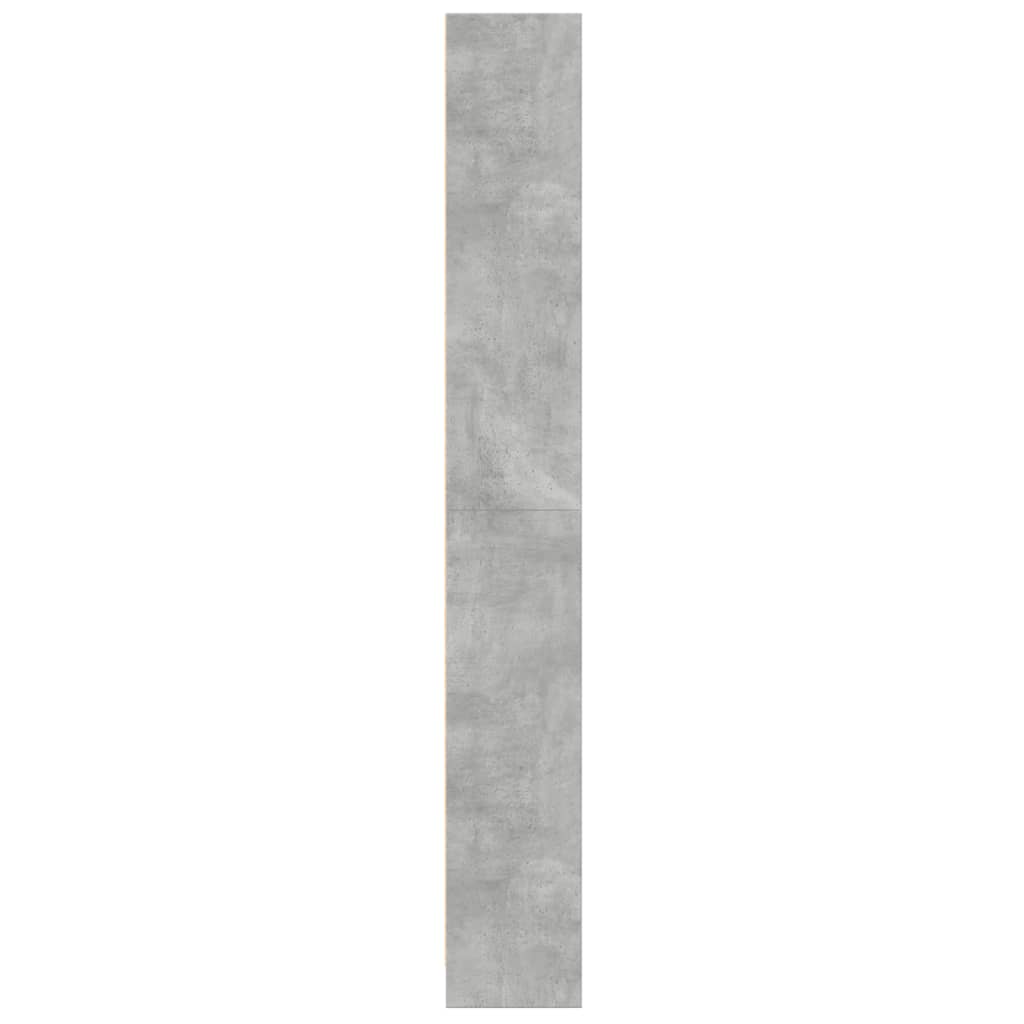 betonszürke szerelt fa könyvespolc 60 x 24 x 176 cm