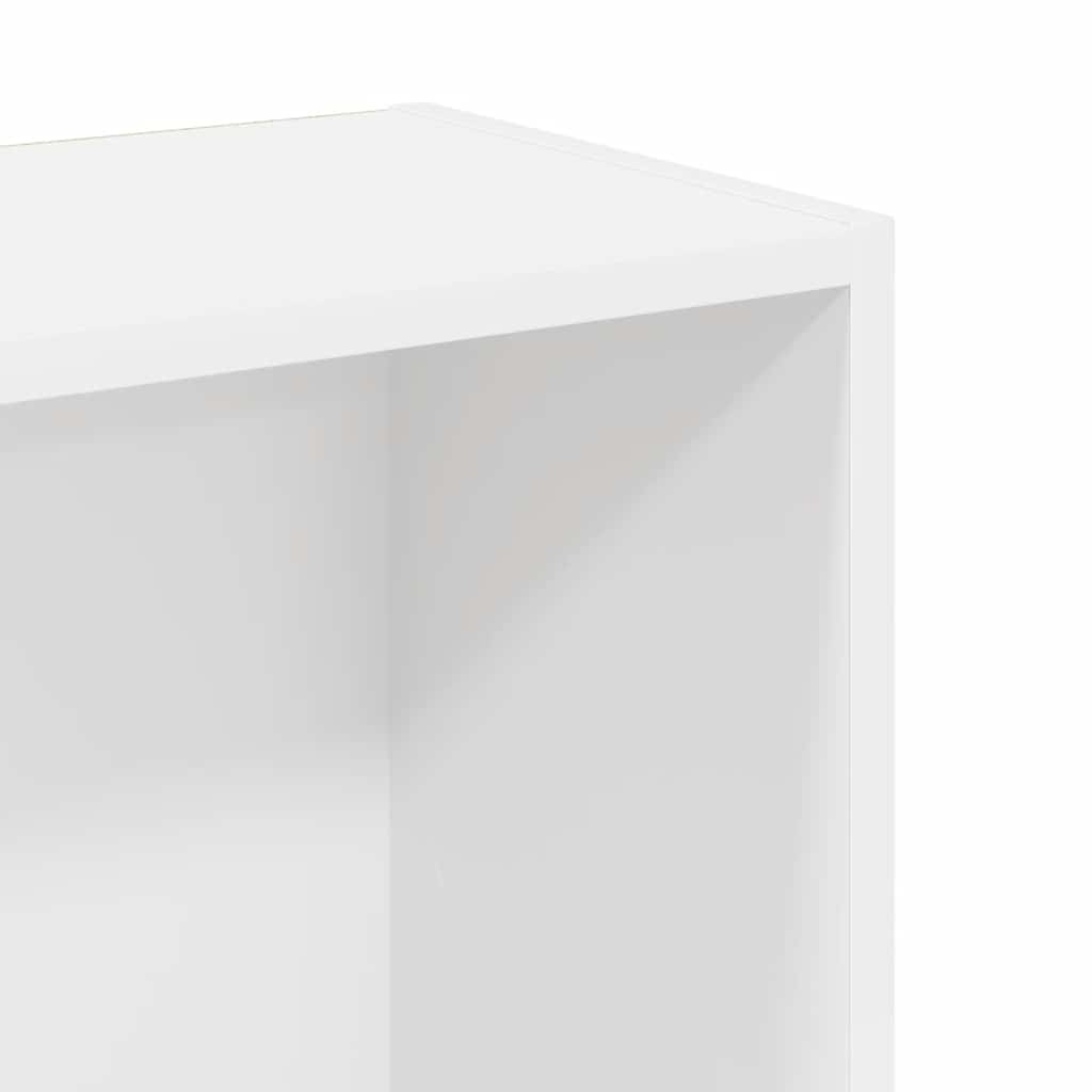 fehér szerelt fa könyvespolc 80 x 24 x 109 cm