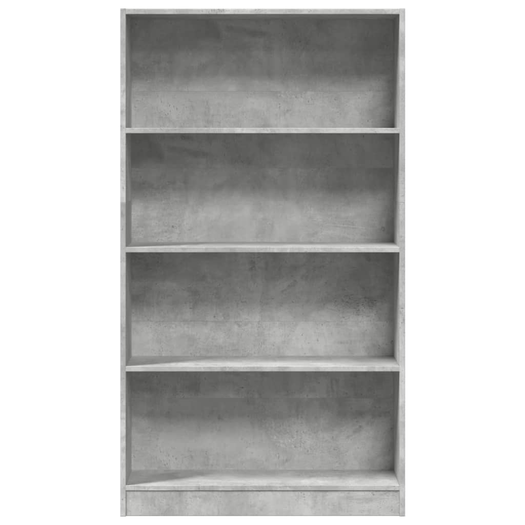betonszürke szerelt fa könyvespolc 80 x 24 x 143 cm