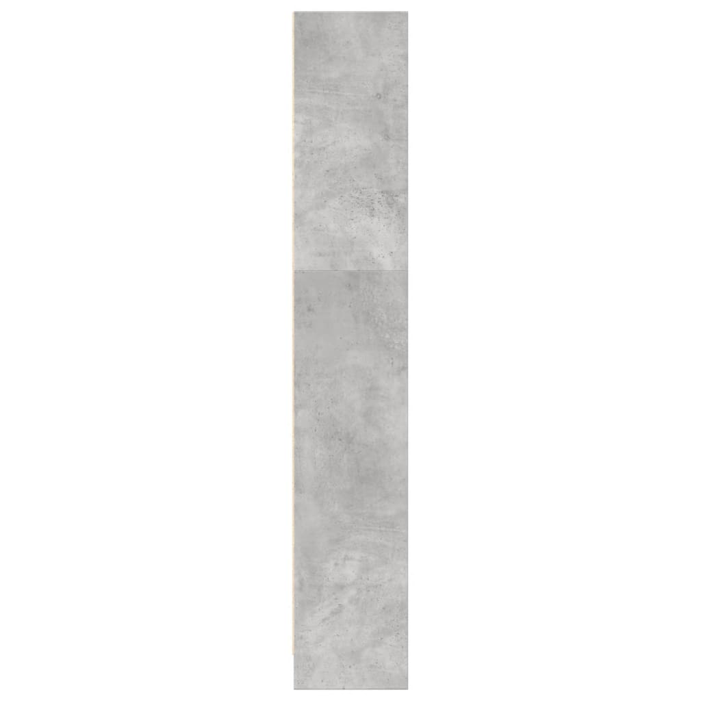 betonszürke szerelt fa könyvespolc 80 x 24 x 143 cm