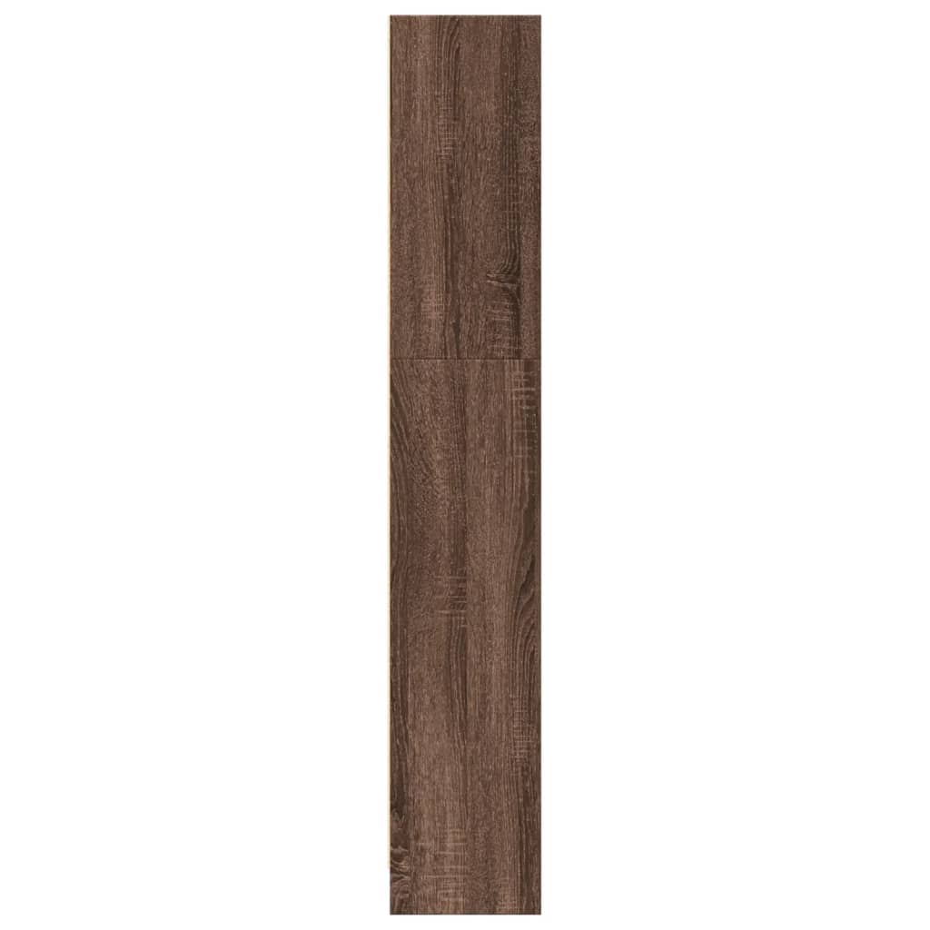 barna tölgy színű szerelt fa könyvszekrény 80 x 24 x 143 cm