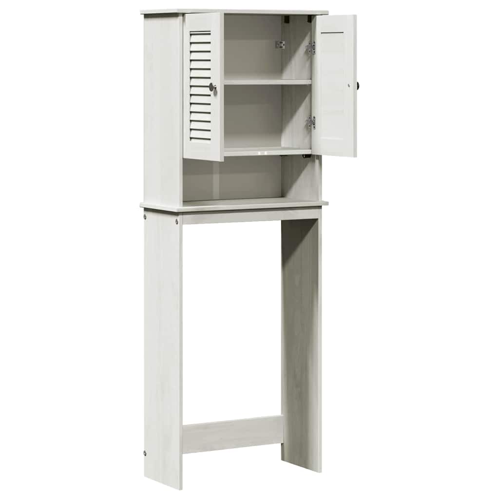 WC Szekrény polcokkal VIGO Fehér 60 x 27 x 161 cm Tömör fenyőfa