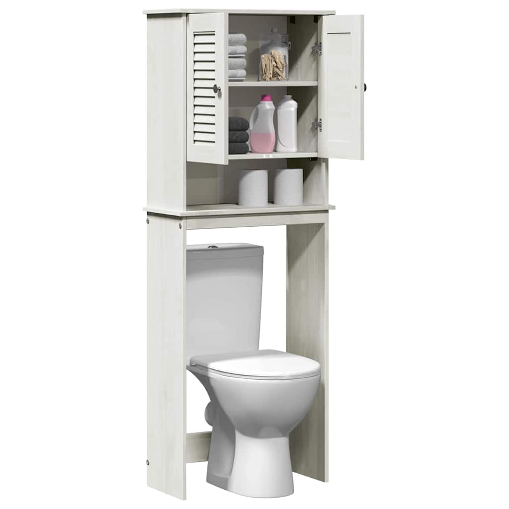 WC Szekrény polcokkal VIGO Fehér 60 x 27 x 161 cm Tömör fenyőfa