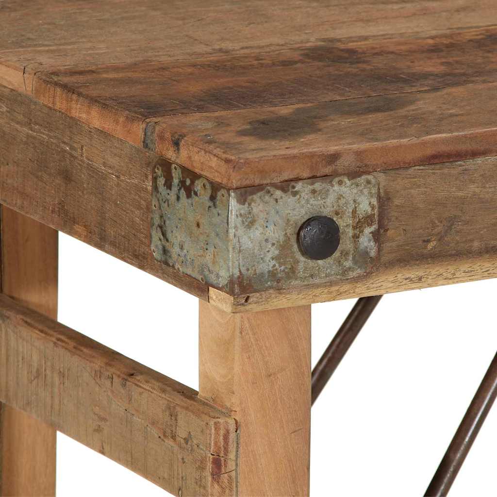 Konzolasztal Barna 110 x 35 x 76 cm Tömör újrahasznosított fa