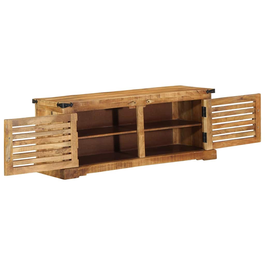 Cipőszekrény tárolóval Barna 110 x 38 x 45 cm Tömör mangófa