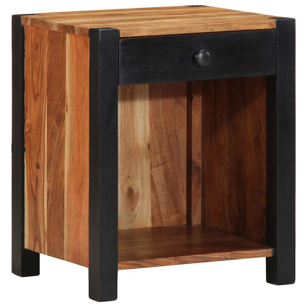 Éjjeliszekrény fiókkal 2 pcs Barna 40 x 35 x 50 cm tömör akácfa