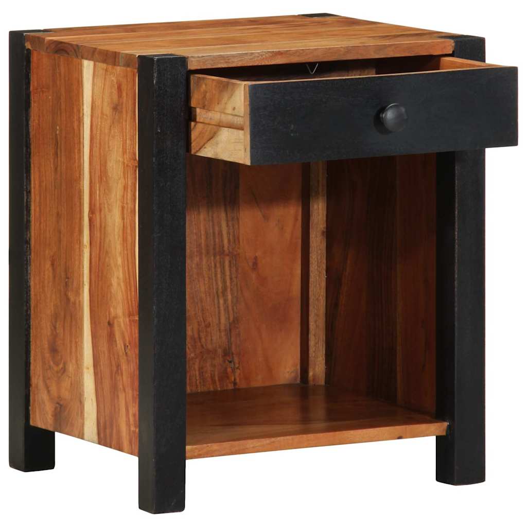 Éjjeliszekrény fiókkal 2 pcs Barna 40 x 35 x 50 cm tömör akácfa