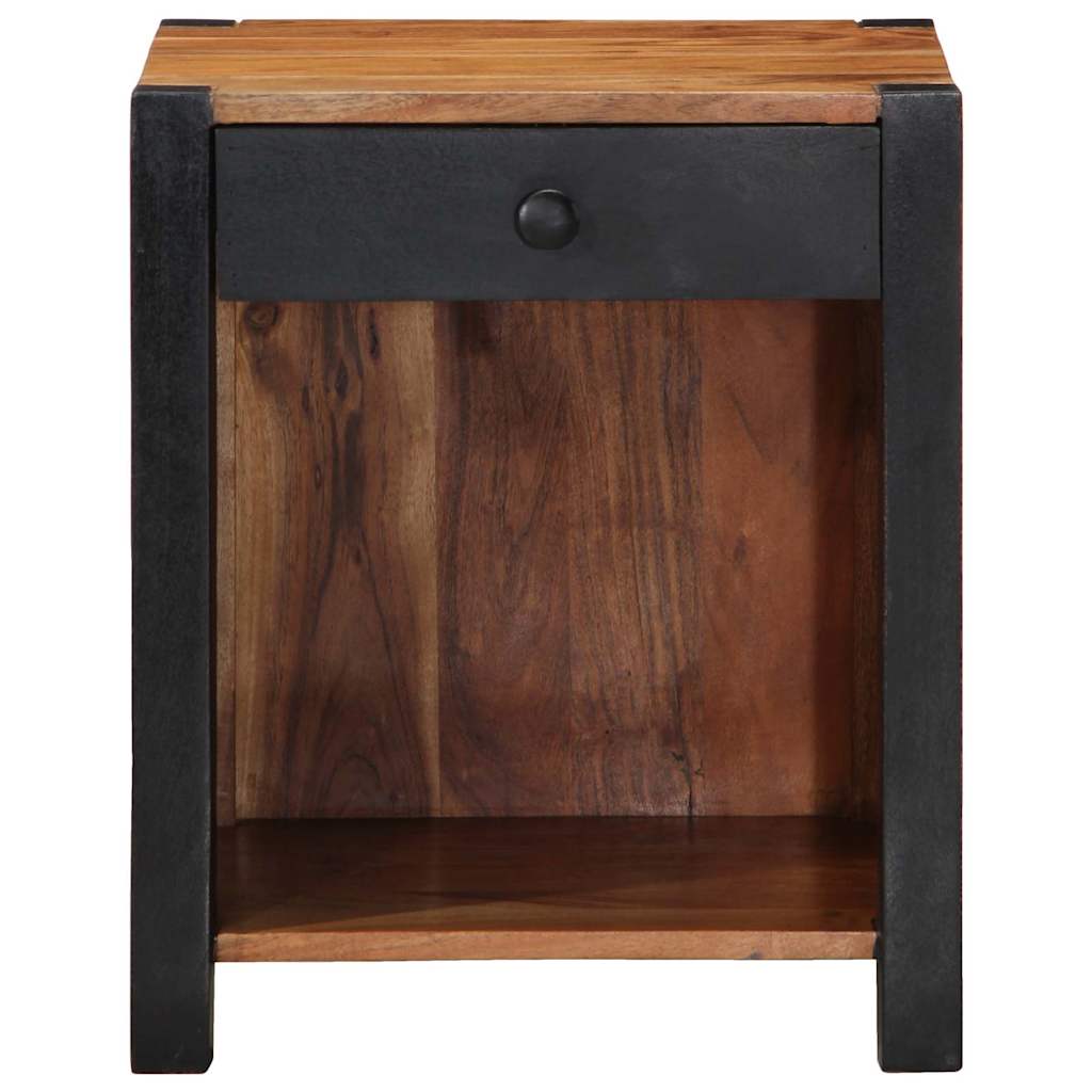 Éjjeliszekrény fiókkal 2 pcs Barna 40 x 35 x 50 cm tömör akácfa