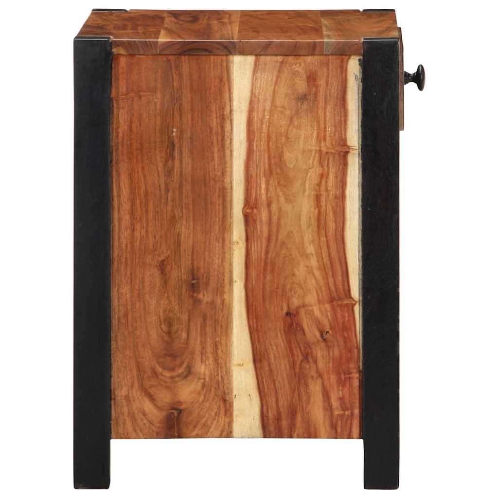 Éjjeliszekrény fiókkal 2 pcs Barna 40 x 35 x 50 cm tömör akácfa