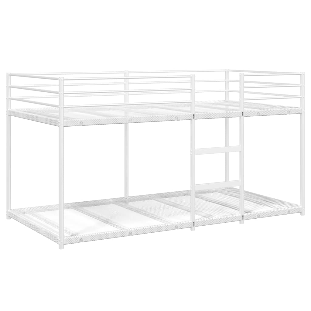 fehér acél emeletes ágy matrac nélkül 80 x 200 cm