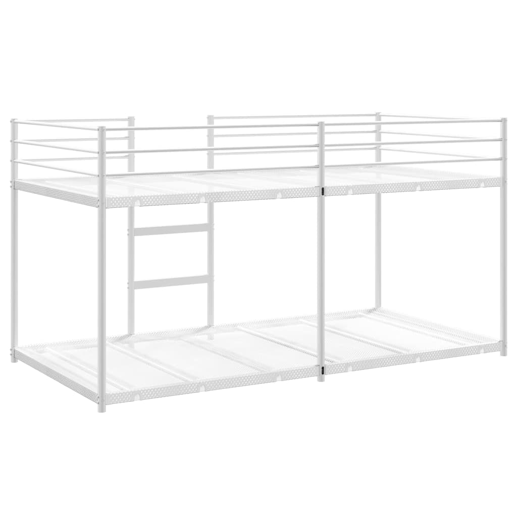 fehér acél emeletes ágy matrac nélkül 80 x 200 cm