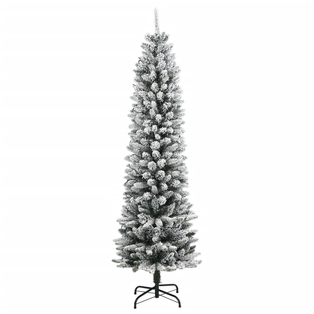 műkarácsonyfa 150 LED-del és pelyhes hóval 120 cm