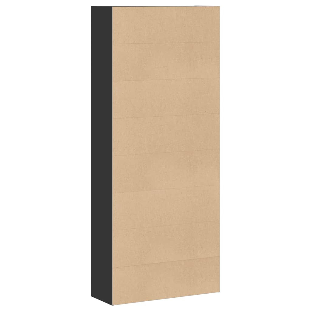 fekete szerelt fa könyvszekrény 80 x 30 x 189 cm
