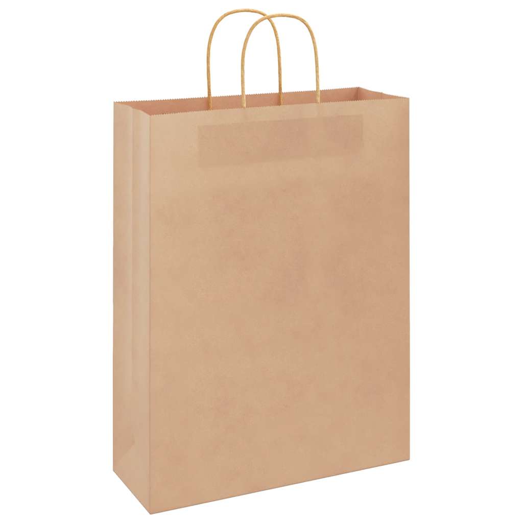 50 db barna papírzacskók fogantyúkkal 32x12x42 cm