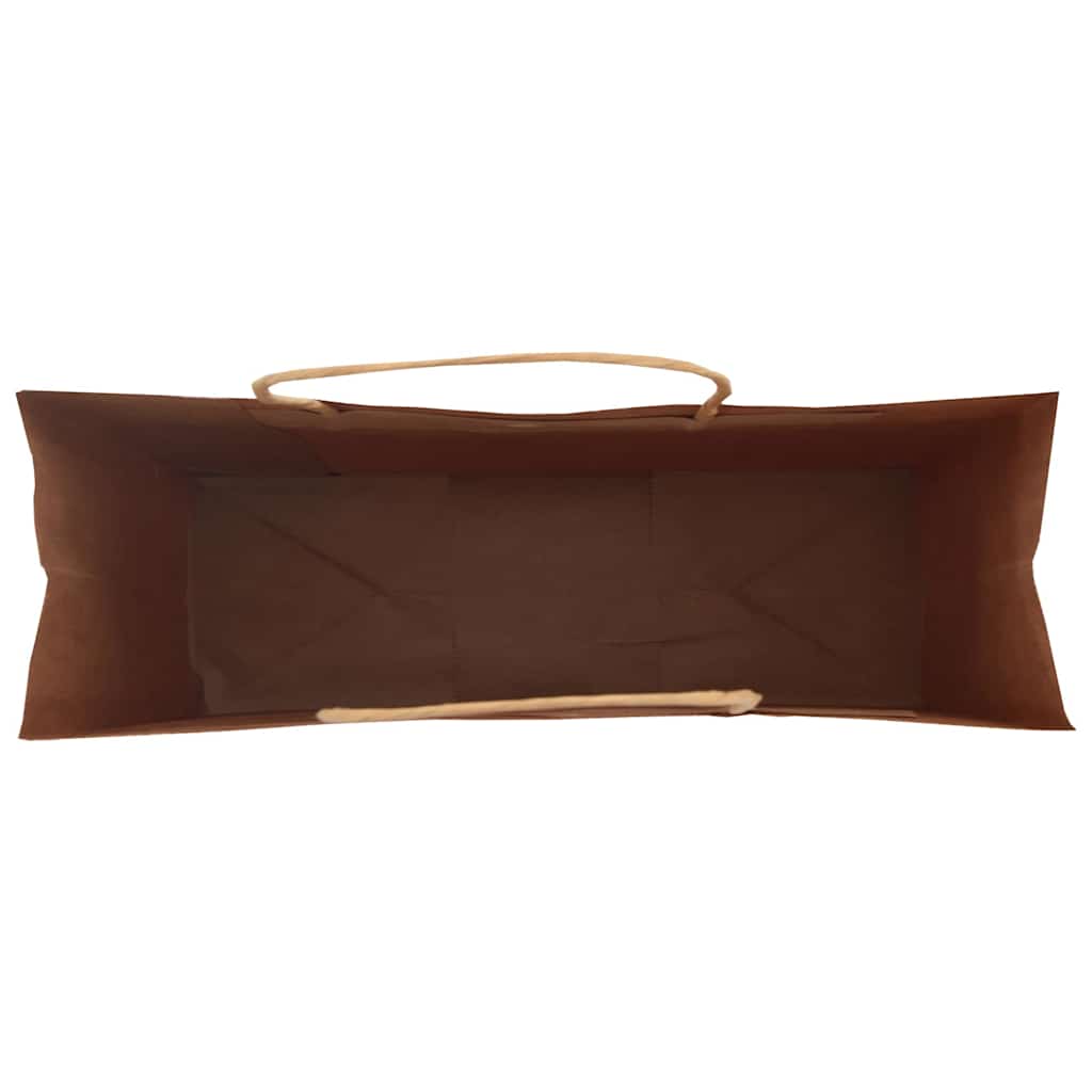 50 db barna papírzacskók fogantyúkkal 32x12x42 cm