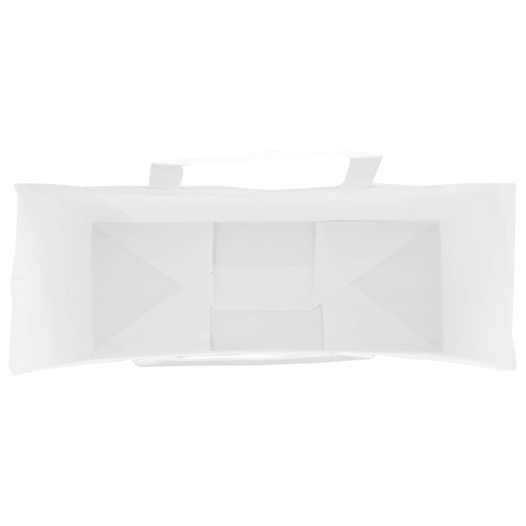 50 db fehér papírzacskók fogantyúkkal 32x12x42 cm