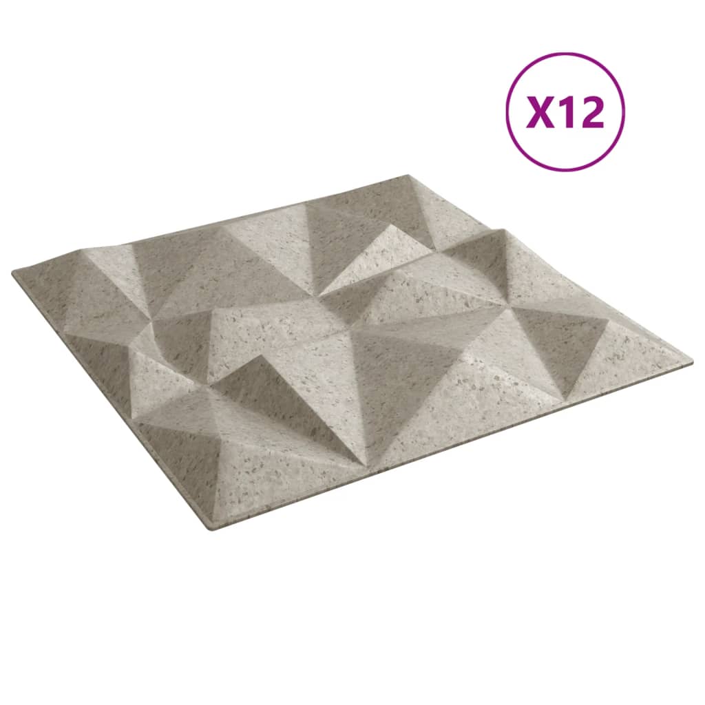 12 db betonmintás XPS gyémántmintás fali panel 50 x 50 cm 3 m²