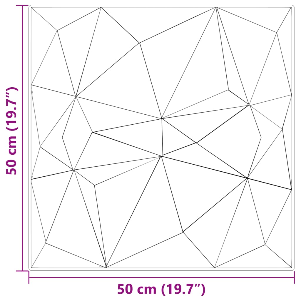 12 db betonmintás XPS gyémántmintás fali panel 50 x 50 cm 3 m²