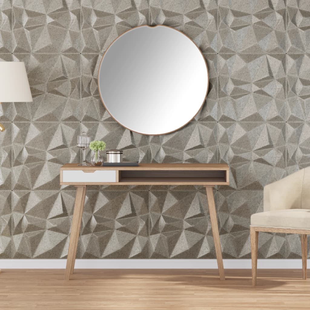 12 db betonmintás XPS gyémántmintás fali panel 50 x 50 cm 3 m²