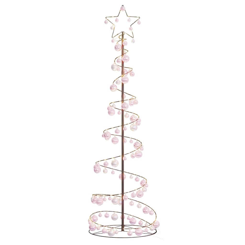 meleg fehér LED karácsonyfa gömbökkel 120 LED 180 cm