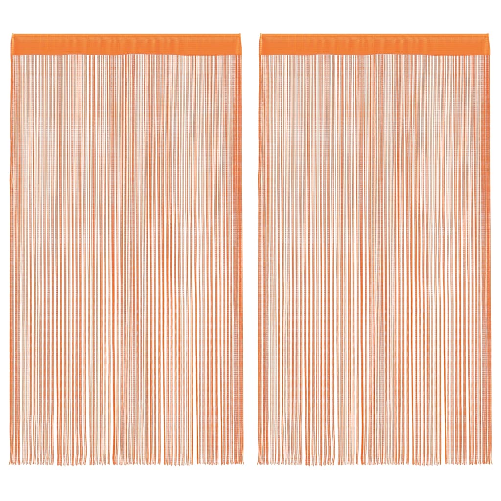 2 db narancssárga zsinórfüggöny 100 x 250 cm