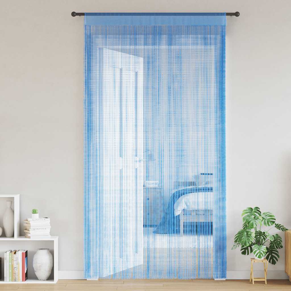 2 db világoskék zsinórfüggöny 100 x 250 cm