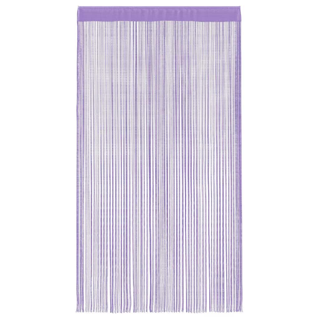 2 db lila zsinórfüggöny 100 x 250 cm