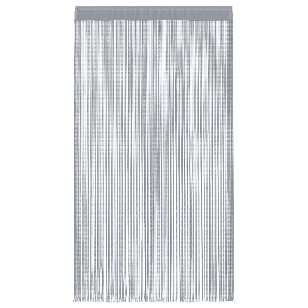 2 db világosszürke zsinórfüggöny 100 x 250 cm