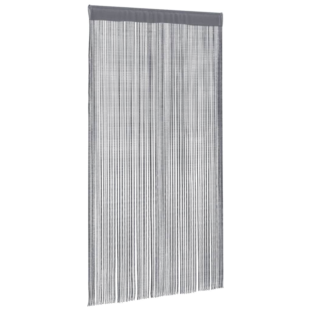 2 db antracit színű zsinóros függöny 100 x 250 cm