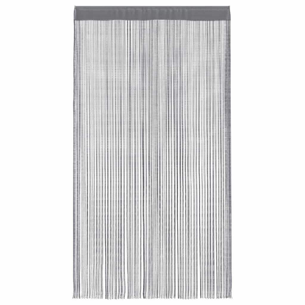 2 db antracit színű zsinóros függöny 100 x 250 cm