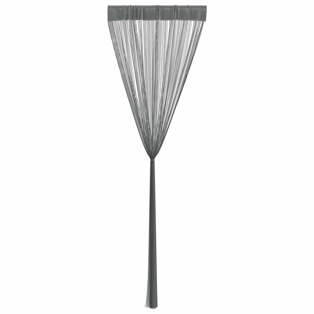 2 db antracit színű zsinóros függöny 100 x 250 cm