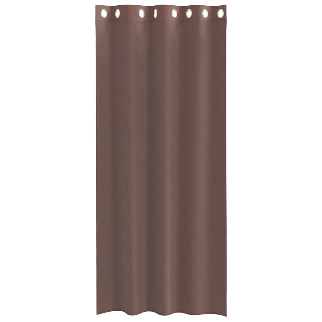 2 db barna fátyolfüggönyök rojtokkal 140x225 cm