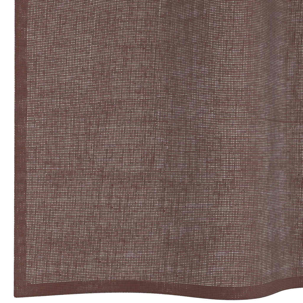 2 db barna fátyolfüggönyök rojtokkal 140x300 cm