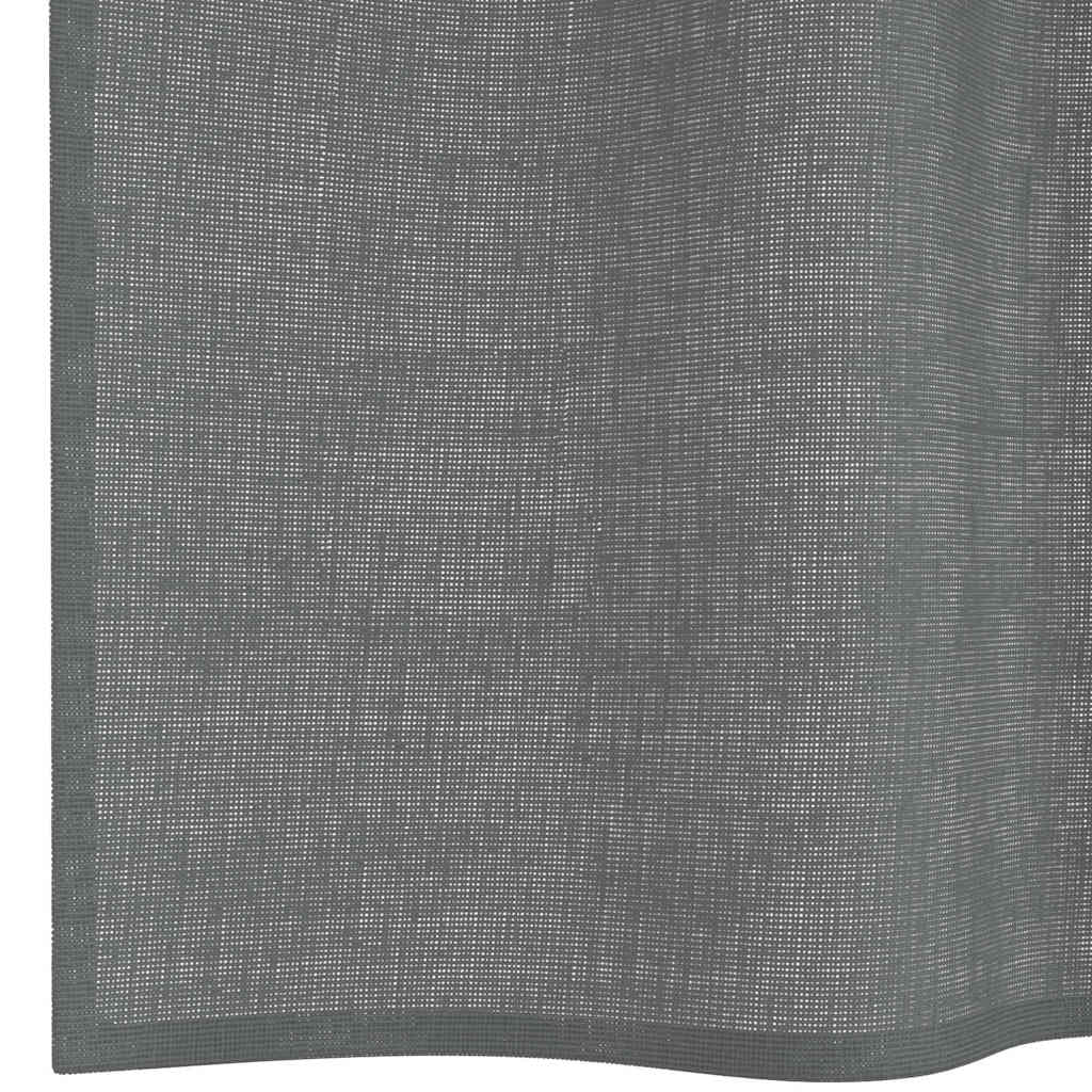 2 db sötétszürke fátyolfüggönyök rojtokkal 140x245 cm