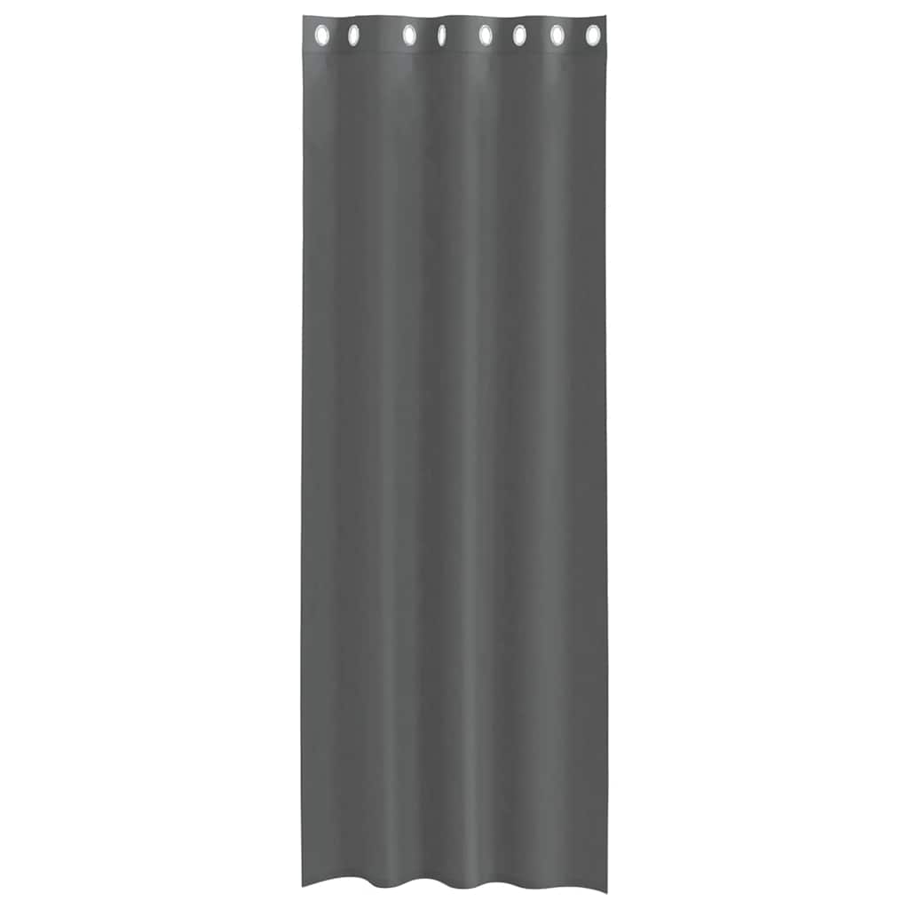 2 db sötétszürke fátyolfüggönyök rojtokkal 140x260 cm