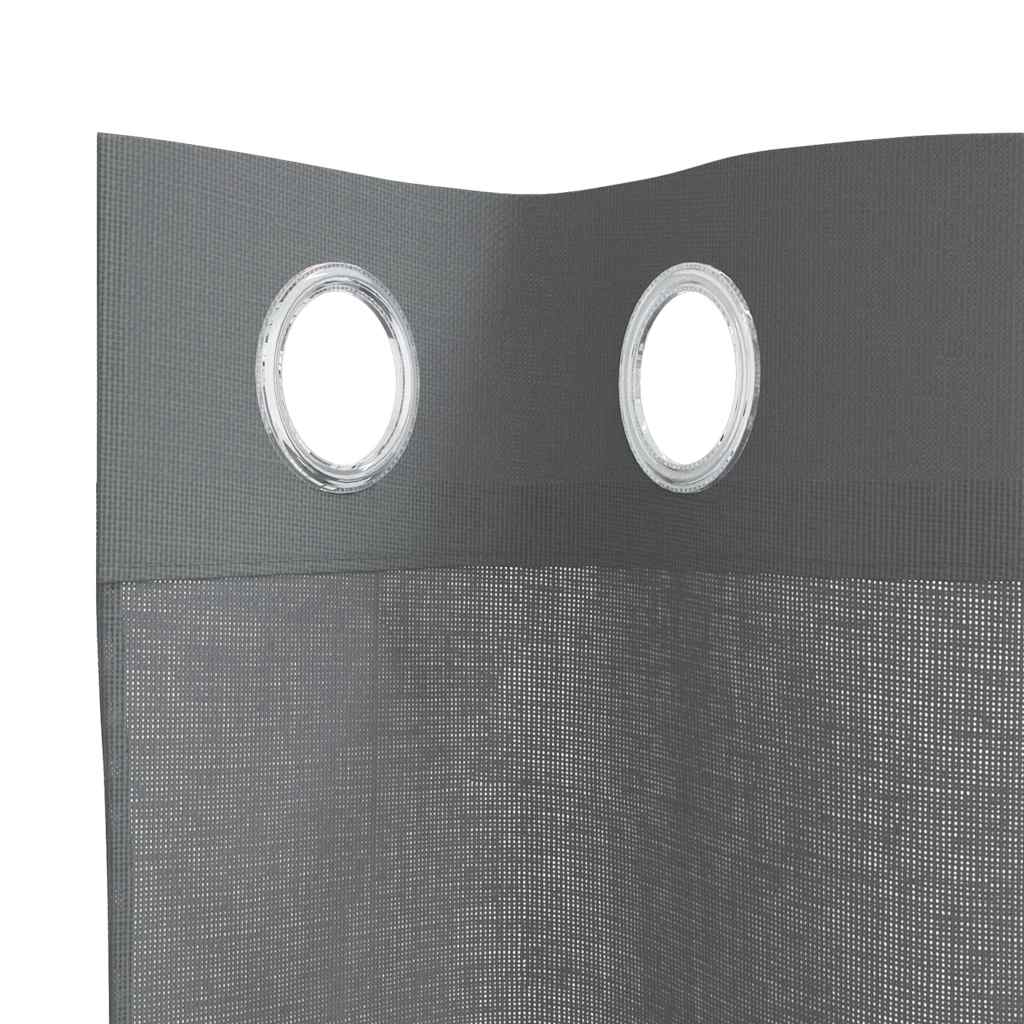 2 db sötétszürke fátyolfüggönyök rojtokkal 140x260 cm