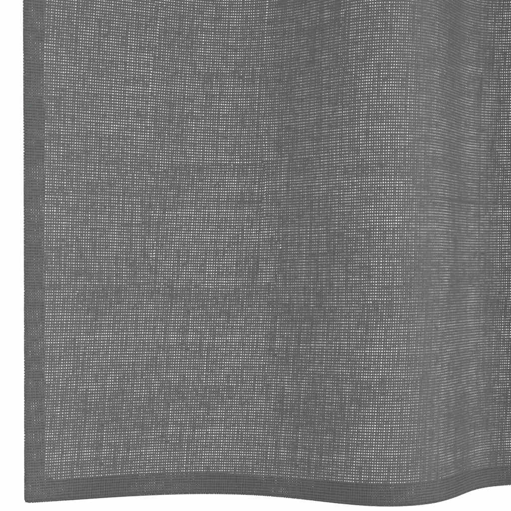 2 db sötétszürke fátyolfüggönyök rojtokkal 140x260 cm