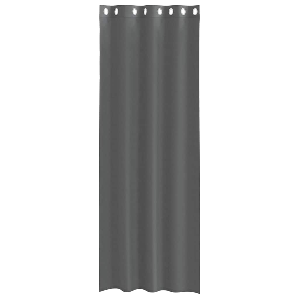 2 db sötétszürke fátyolfüggönyök rojtokkal 140x300 cm