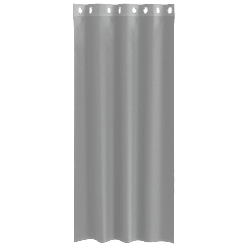 2 db világosszürke fátyolfüggönyök rojtokkal 140x245 cm