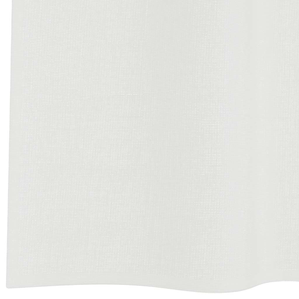 2 db fehér voile függönyök rúd zsebekkel