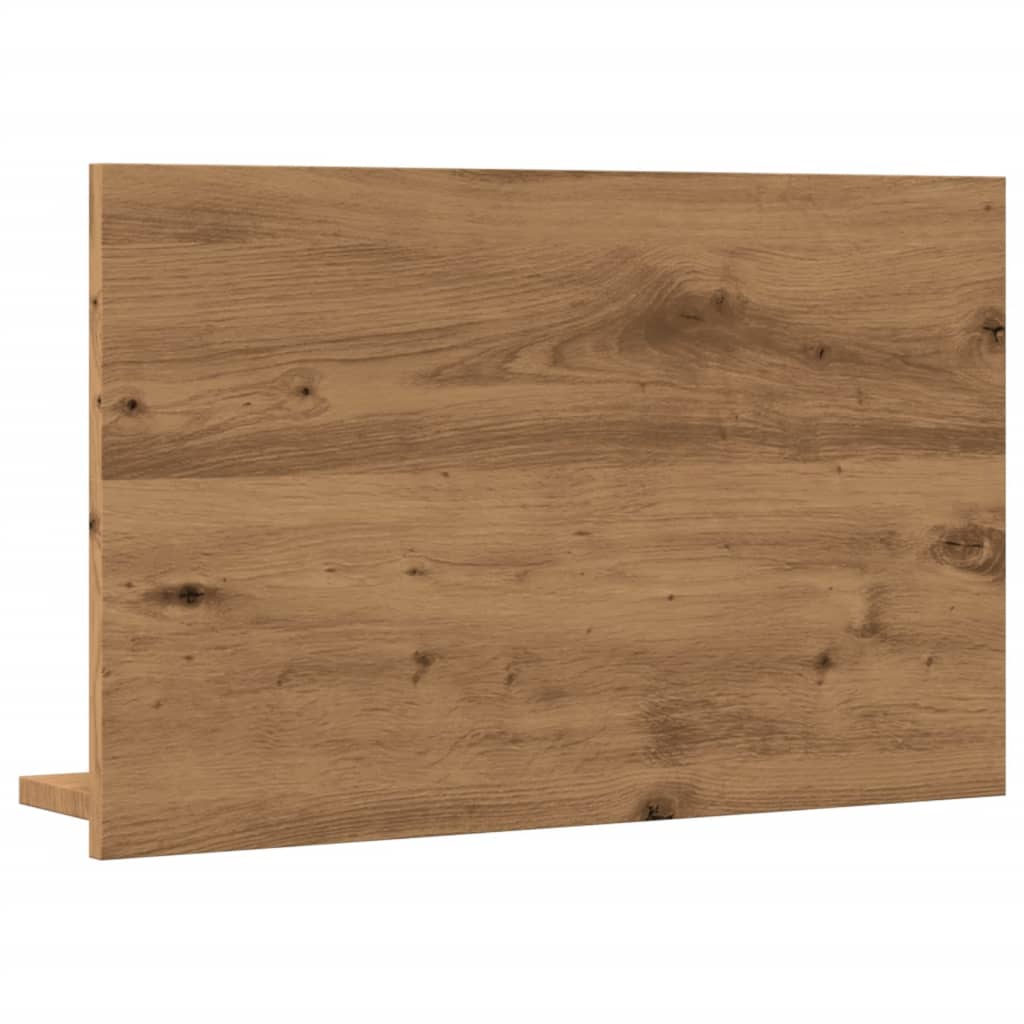 kézműves tölgy szerelt fa tükrös fürdőszobaszekrény 60x11x37 cm