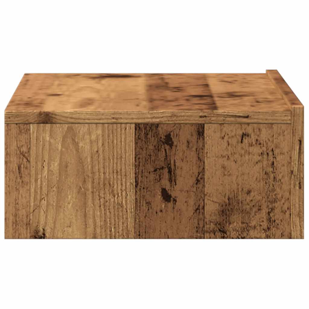 2 db antik fa színű TV-szekrény LED-lámpákkal 60 x 35 x 15,5 cm