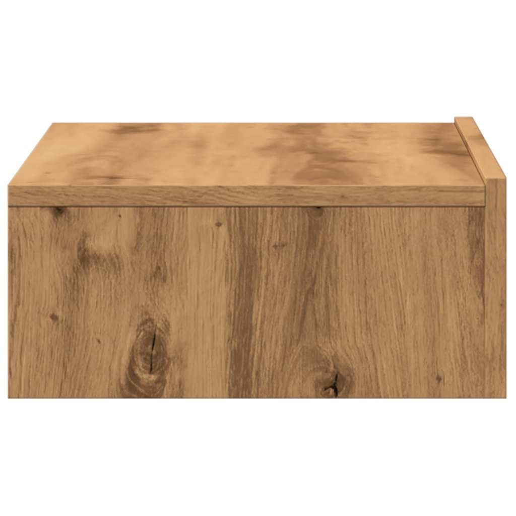 kézműves tölgy színű TV-szekrény LED-lámpákkal 60x35x15,5 cm