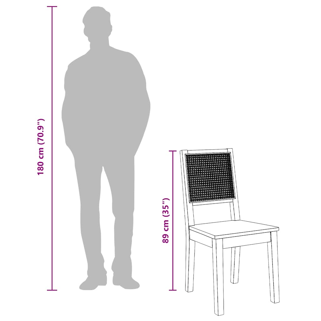 2 db tömörfa gumiból készült étkezőszékek