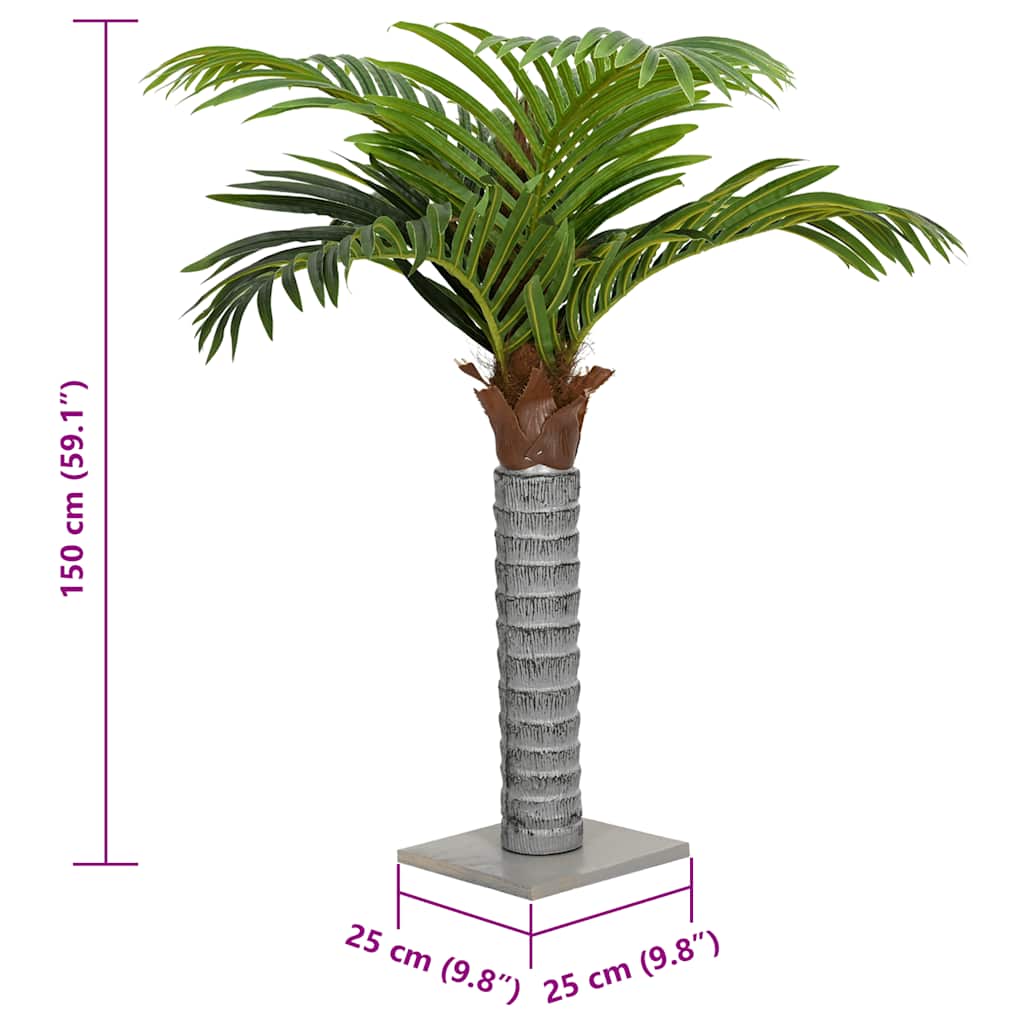 zöld mű pálmafa 12 levéllel 150 cm