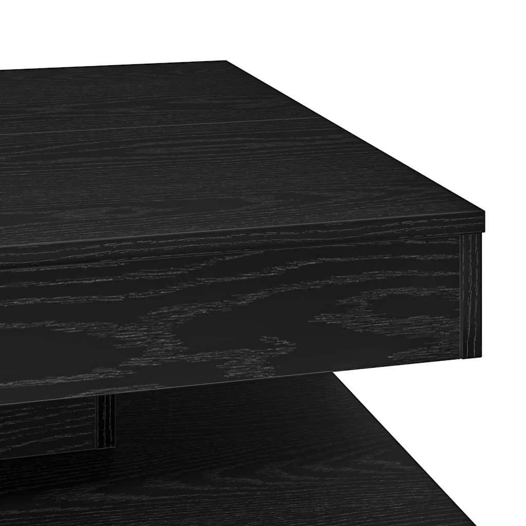 fekete dohányzóasztal 360 fokban forgatható 70x70x34,5 cm