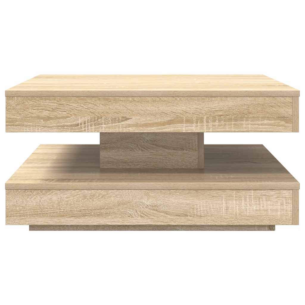 sonoma tölgy dohányzóasztal 360 fokban forgatható 70x70x34,5 cm