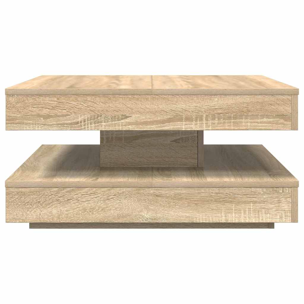 sonoma tölgy dohányzóasztal 360 fokban forgatható 70x70x34,5 cm